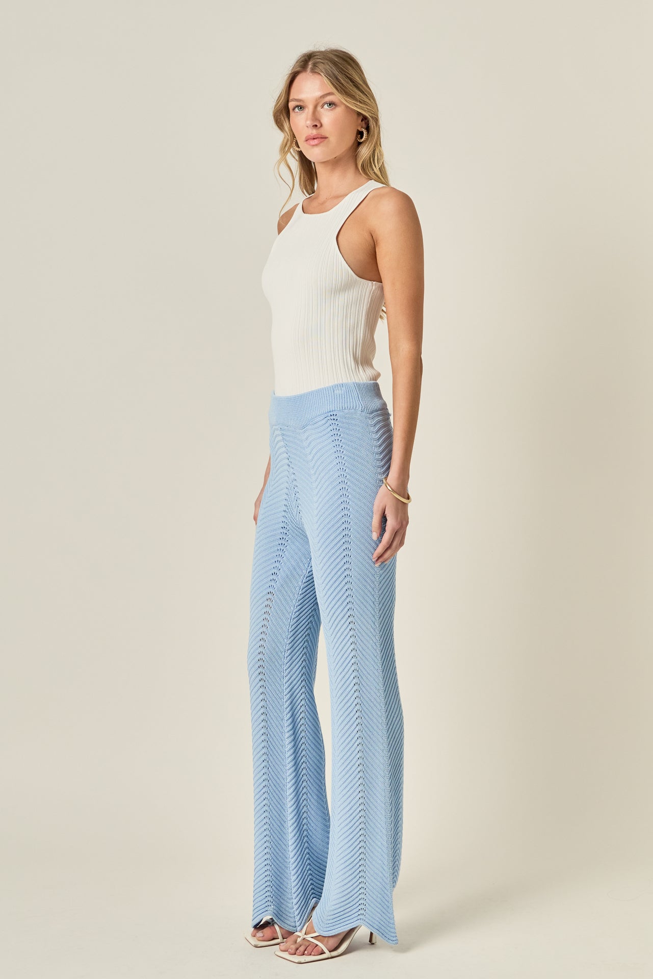 ENGLISH FACTORY - Crochet Knit Pants - PANTS available at Objectrare