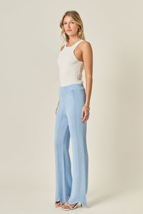 ENGLISH FACTORY - Crochet Knit Pants - PANTS available at Objectrare