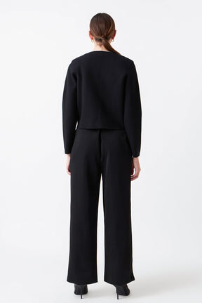 ENDLESS ROSE - Pearl Trim Knit Cardigan - JACKETS available at Objectrare