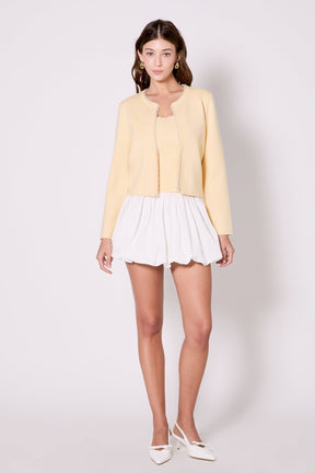 ENDLESS ROSE - Pearl Trim Knit Cardigan - JACKETS available at Objectrare