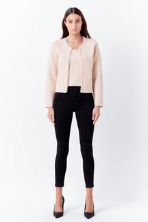 Pearl Trim Knit Cardigan