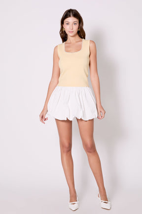 ENDLESS ROSE - Pearl Trim Knit Tank Top - TOPS available at Objectrare