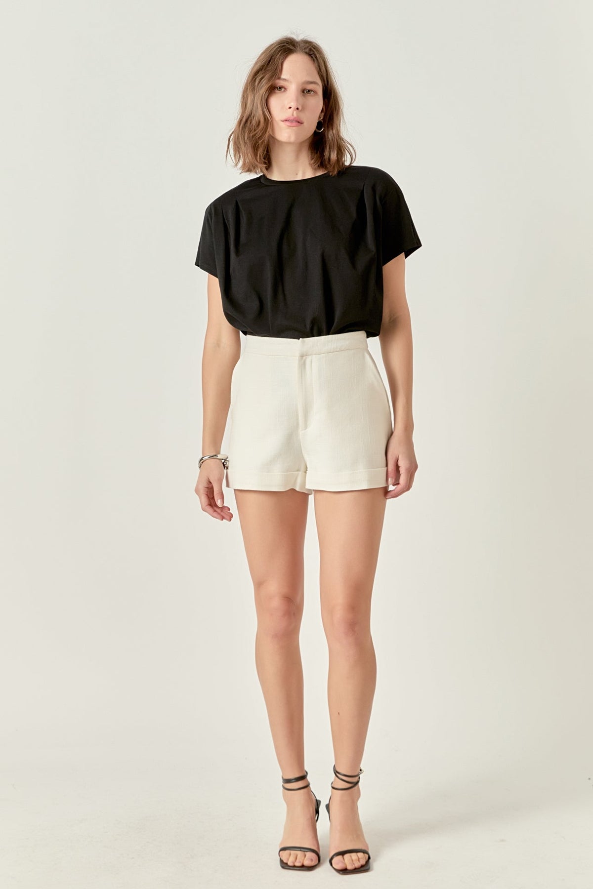 Pleated Short Sleeve T-Shirt