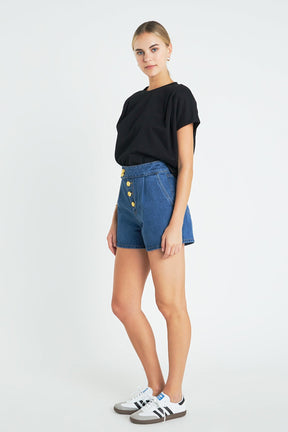 ENGLISH FACTORY - Pleated T-Shirt - T-SHIRTS available at Objectrare