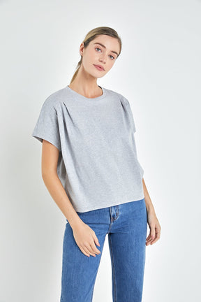 ENGLISH FACTORY - Pleated T-Shirt - T-SHIRTS available at Objectrare
