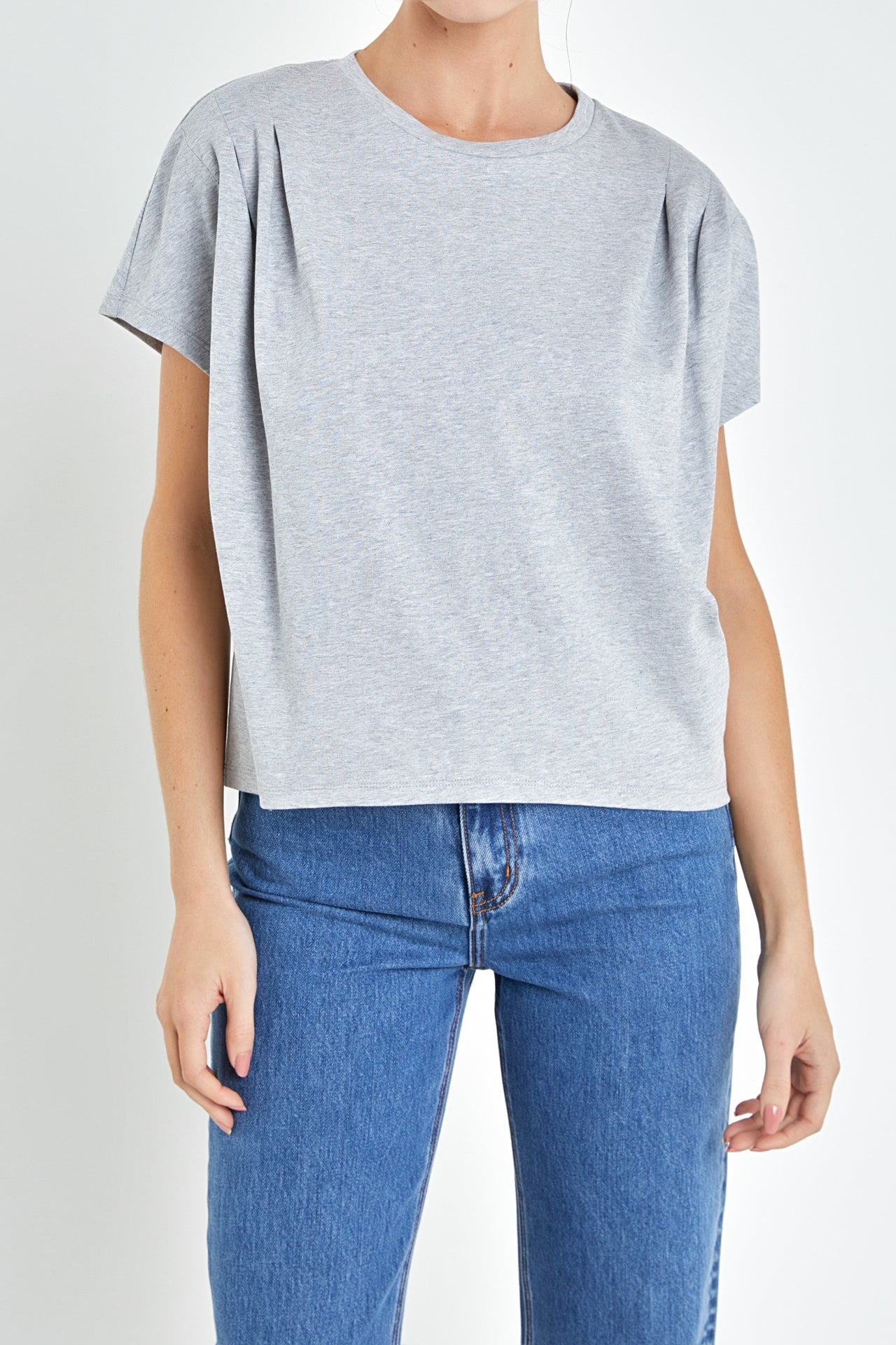 Pleated Short Sleeve T-Shirt