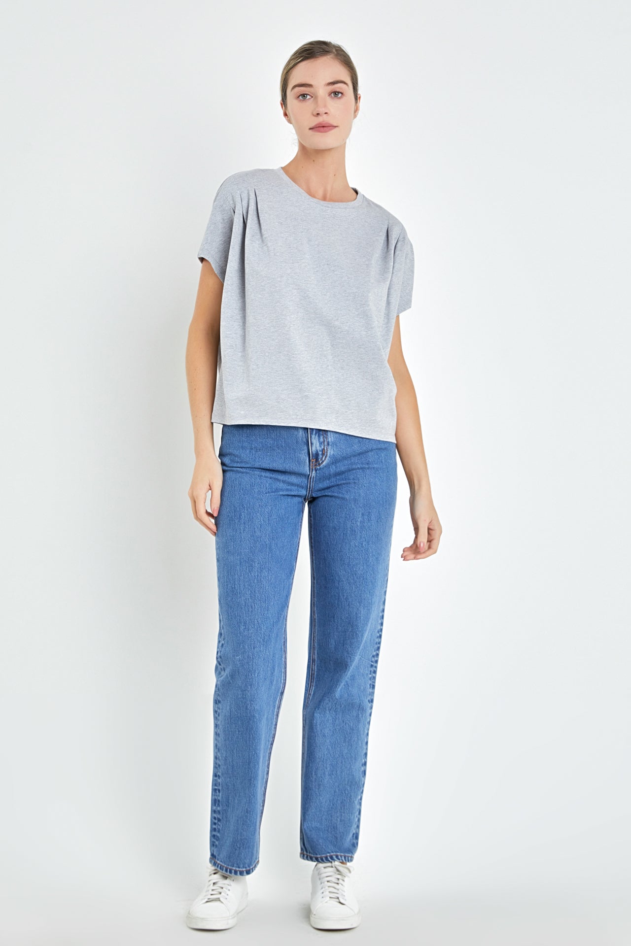 Pleated Short Sleeve T-Shirt