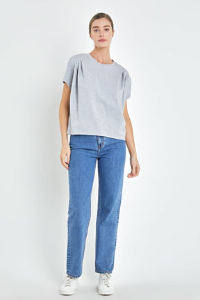 Pleated Short Sleeve T-Shirt