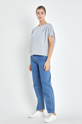 Pleated Short Sleeve T-Shirt