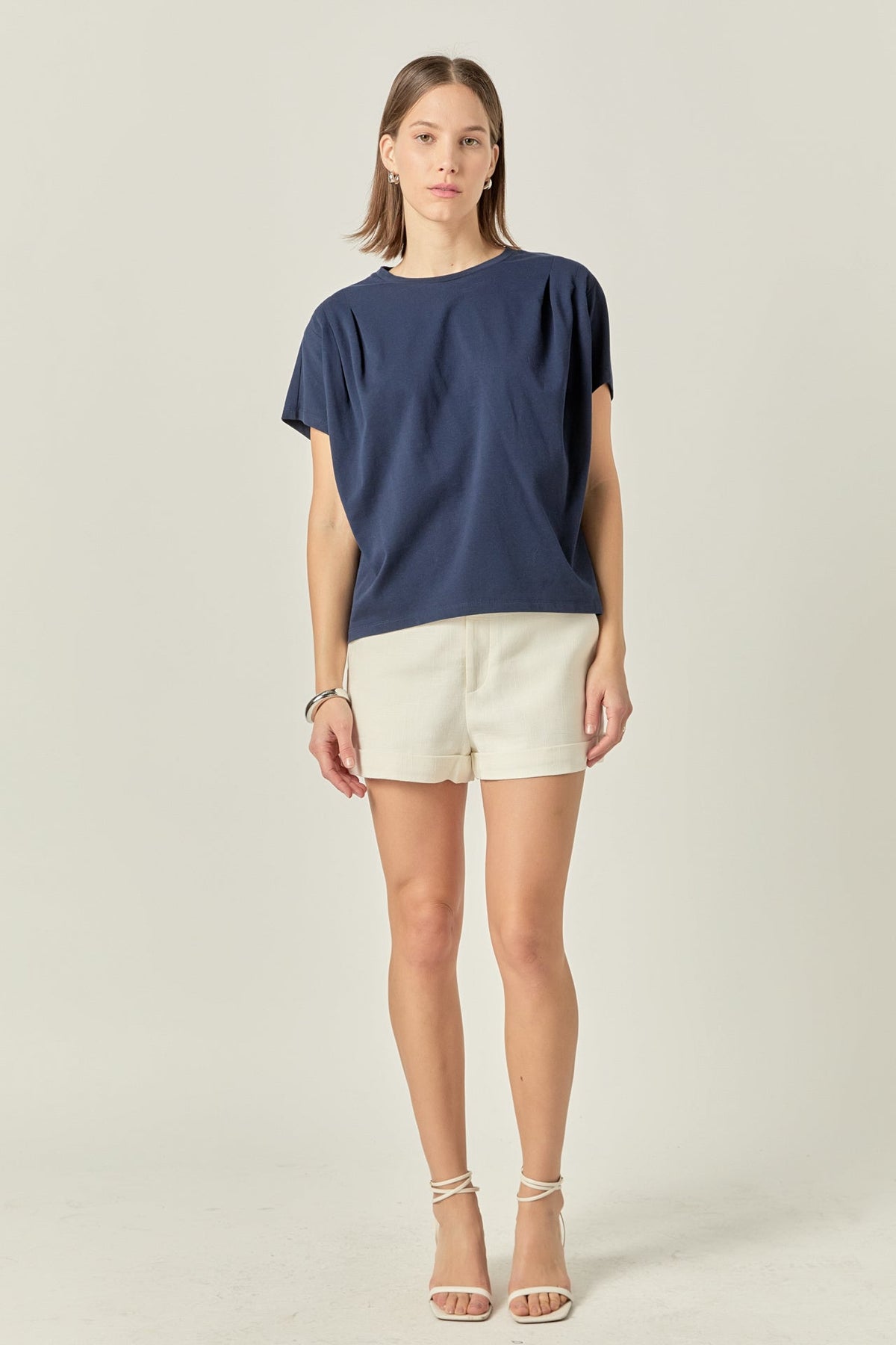 ENGLISH FACTORY - Pleated T-Shirt - TOPS available at Objectrare