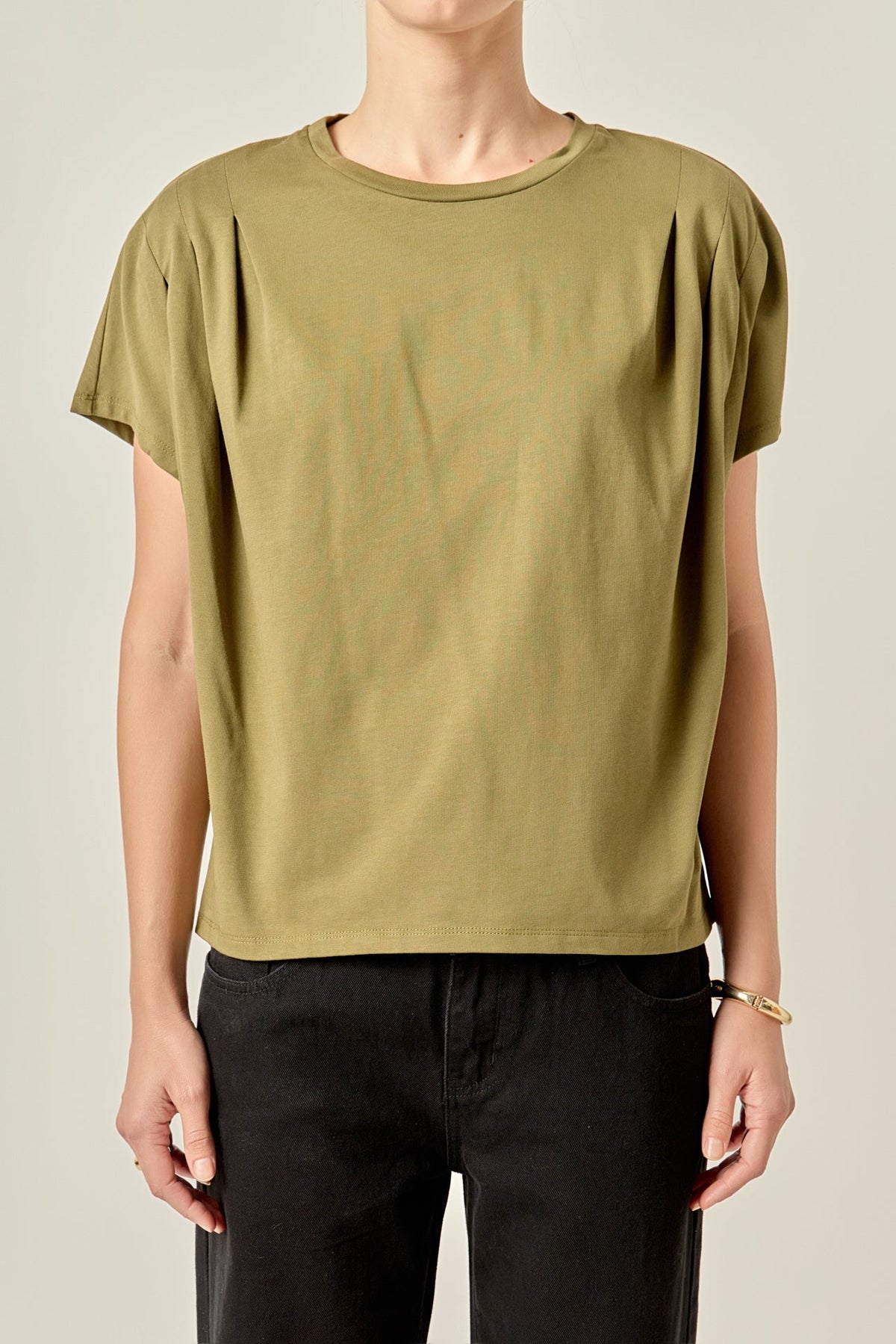 ENGLISH FACTORY - Pleated T-Shirt - T-SHIRTS available at Objectrare