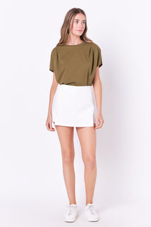 ENGLISH FACTORY - Pleated T-Shirt - T-SHIRTS available at Objectrare