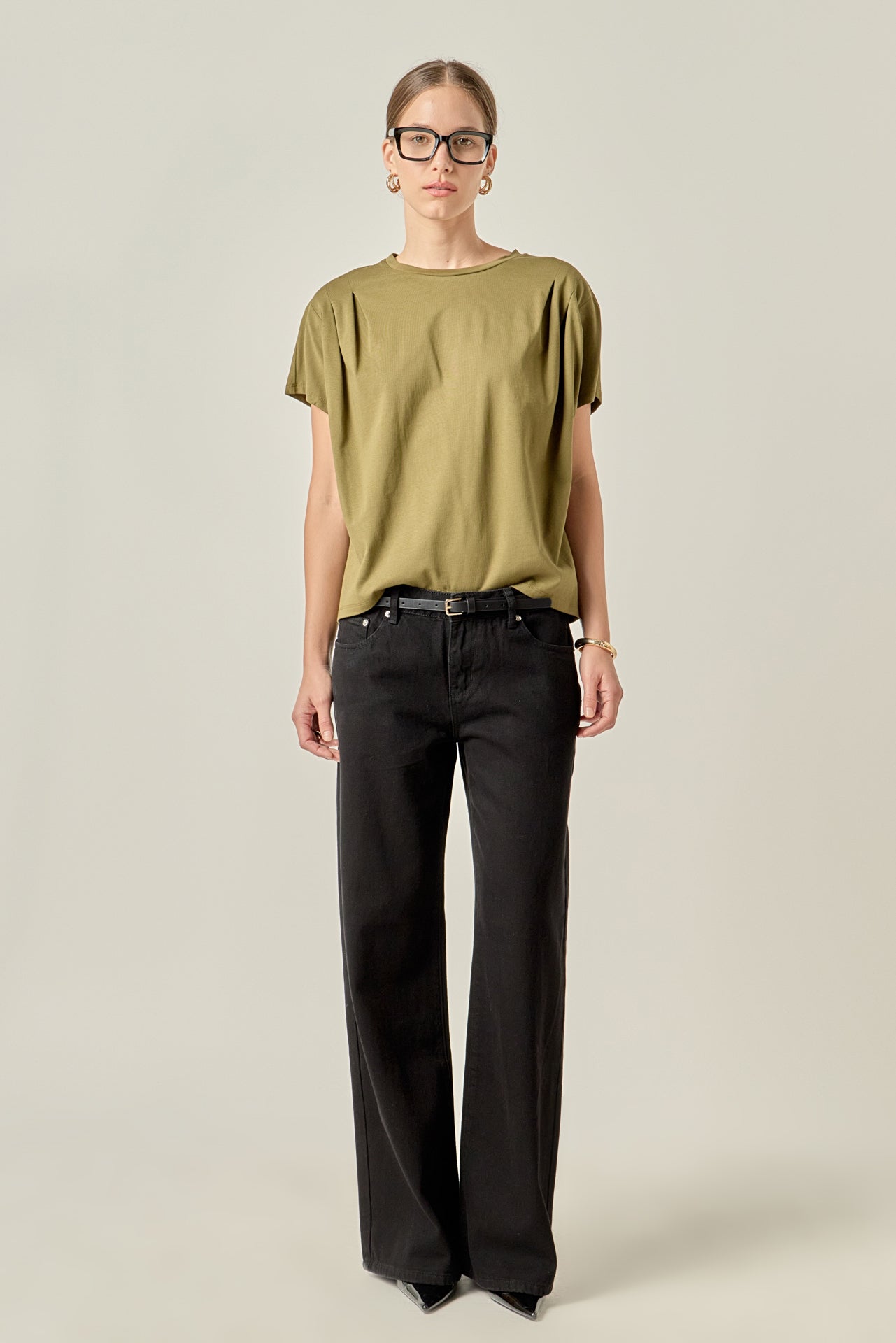 ENGLISH FACTORY - Pleated T-Shirt - T-SHIRTS available at Objectrare