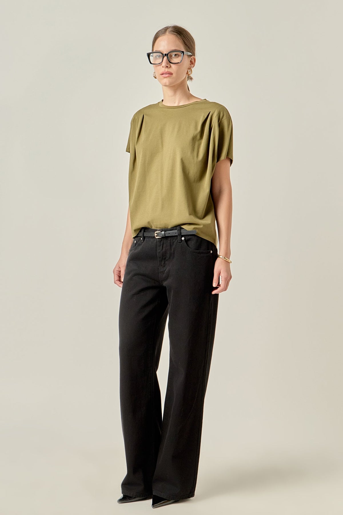 ENGLISH FACTORY - Pleated T-Shirt - T-SHIRTS available at Objectrare