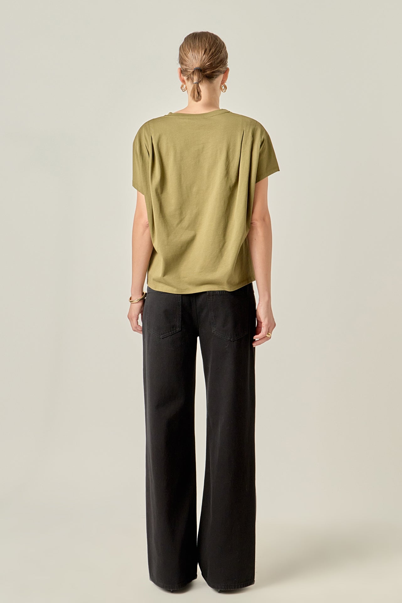 ENGLISH FACTORY - Pleated T-Shirt - T-SHIRTS available at Objectrare