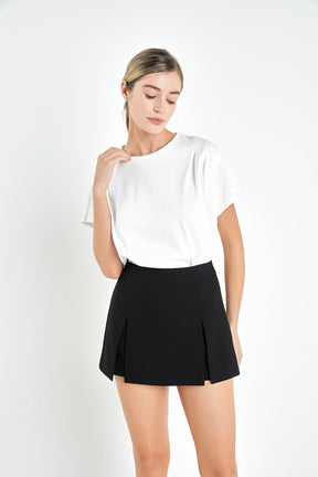 Pleated White T-Shirt