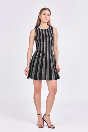 ENDLESS ROSE - Lurex Knit Mini Dress - DRESSES available at Objectrare