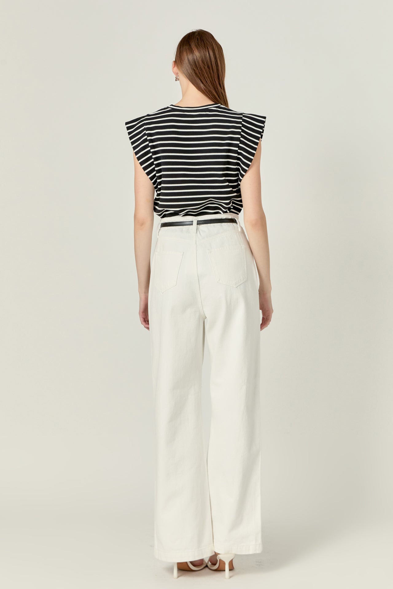 ENGLISH FACTORY - Stripe Sleeveless T-shirt - T-SHIRTS available at Objectrare