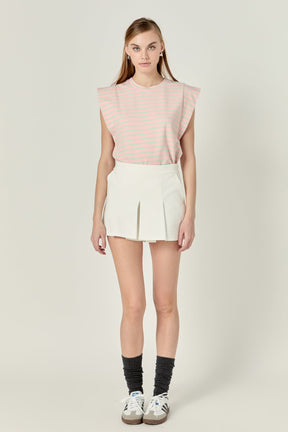 ENGLISH FACTORY - Stripe Sleeveless T-shirt - T-SHIRTS available at Objectrare