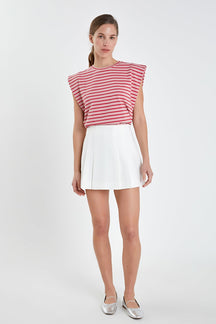 ENGLISH FACTORY - English Factory - Stripe Sleeveless T-shirt - T-SHIRTS available at Objectrare