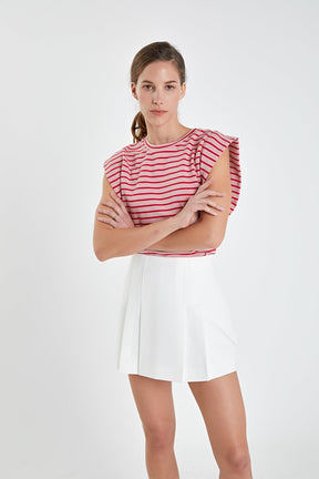 ENGLISH FACTORY - English Factory - Stripe Sleeveless T-shirt - T-SHIRTS available at Objectrare