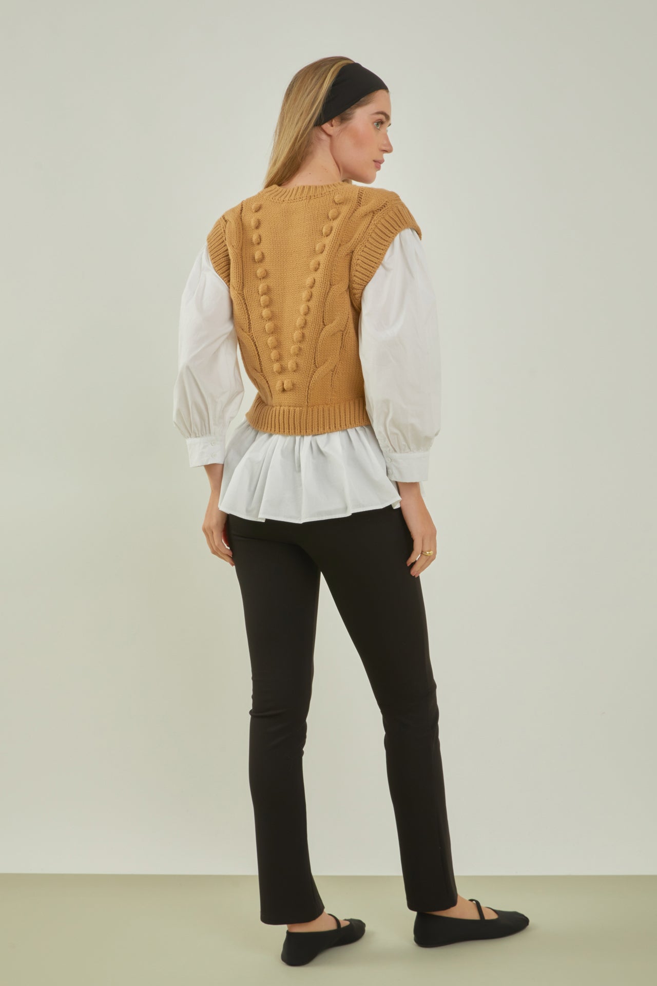 ENGLISH FACTORY - Mixed Media Cable Sweater - SWEATERS & KNITS available at Objectrare