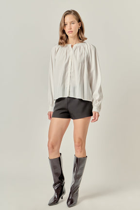ENGLISH FACTORY - Shirring Detail Top - TOPS available at Objectrare