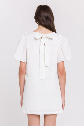 ENGLISH FACTORY - Woven Mixed Flare Sleeves Dress - DRESSES available at Objectrare