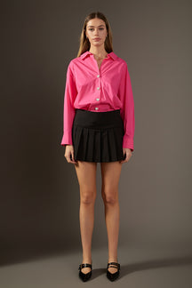 ENGLISH FACTORY - Oversize Collared Shirt - SHIRTS & BLOUSES available at Objectrare