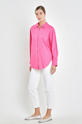 ENGLISH FACTORY - Oversize Collared Shirt - SHIRTS & BLOUSES available at Objectrare