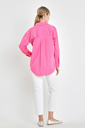 ENGLISH FACTORY - Oversize Collared Shirt - SHIRTS & BLOUSES available at Objectrare
