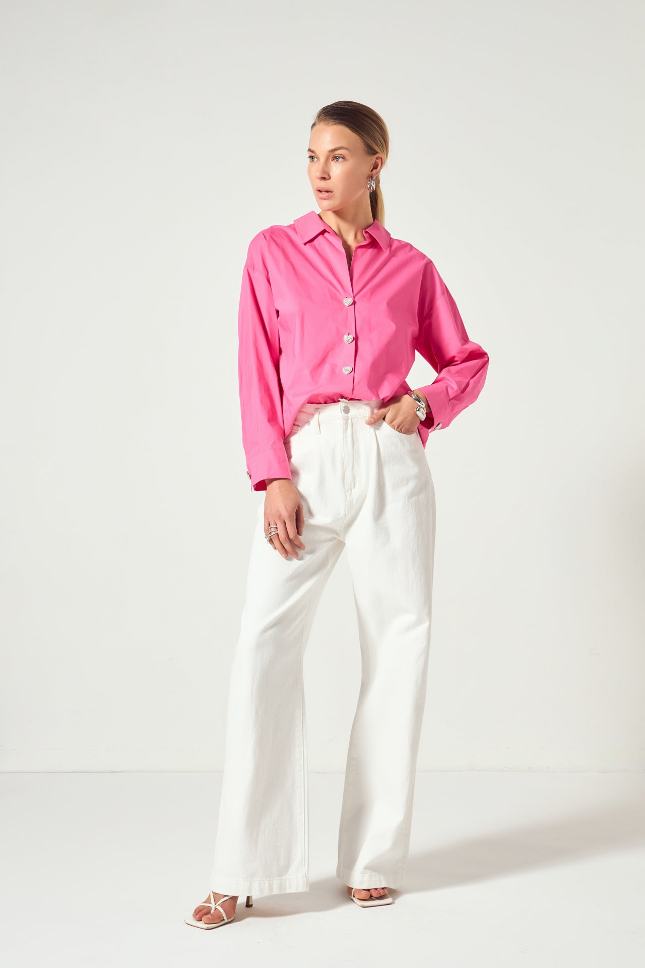 ENGLISH FACTORY - Oversize Collared Shirt - SHIRTS & BLOUSES available at Objectrare