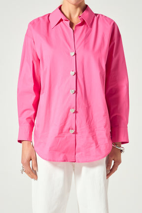 ENGLISH FACTORY - Oversize Collared Shirt - SHIRTS & BLOUSES available at Objectrare