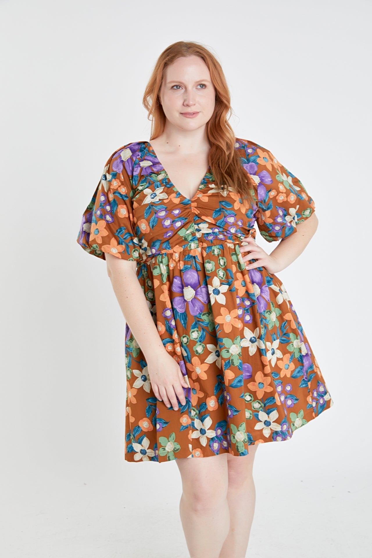 ENGLISH FACTORY - Floral Puffy Sleeve Mini Dress - DRESSES available at Objectrare