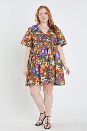 ENGLISH FACTORY - English Factory - Floral Puffy Sleeve Mini Dress - DRESSES available at Objectrare