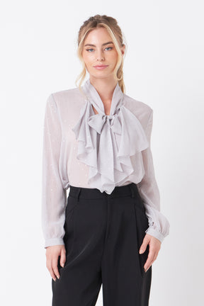 ENDLESS ROSE - Tied Ruffle Blouse - SHIRTS & BLOUSES available at Objectrare
