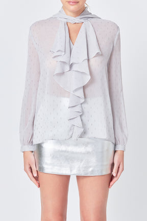 ENDLESS ROSE - Tied Ruffle Blouse - SHIRTS & BLOUSES available at Objectrare