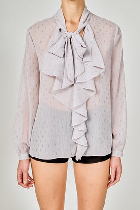 ENDLESS ROSE - Tied Ruffle Blouse - SHIRTS & BLOUSES available at Objectrare