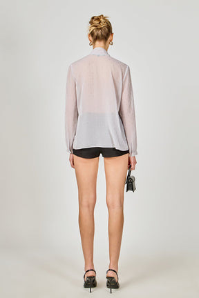 ENDLESS ROSE - Tied Ruffle Blouse - SHIRTS & BLOUSES available at Objectrare