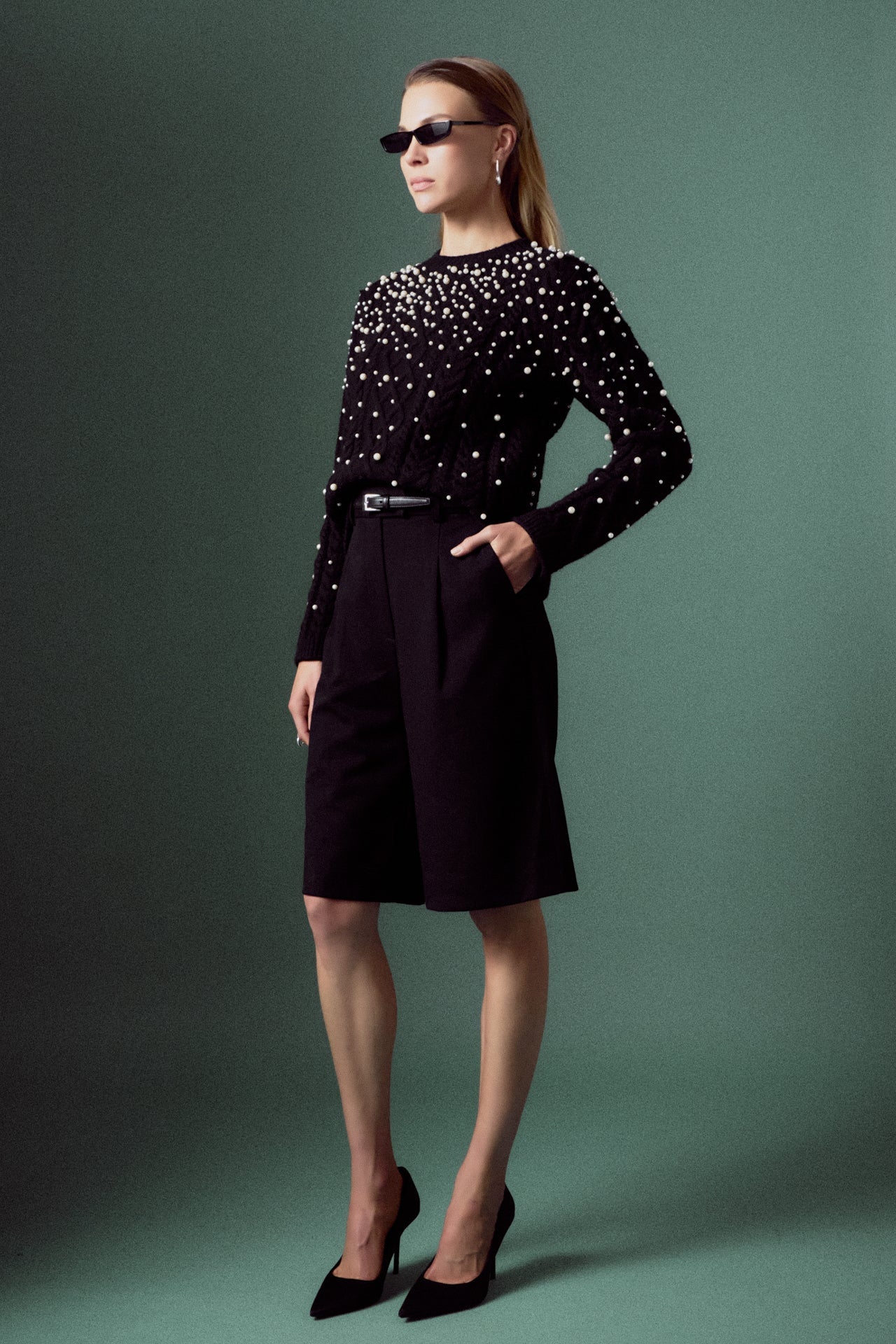 ENGLISH FACTORY - Pearl Cable Sweater - SWEATERS & KNITS available at Objectrare