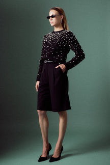 ENGLISH FACTORY - Pearl Cable Sweater - SWEATERS & KNITS available at Objectrare