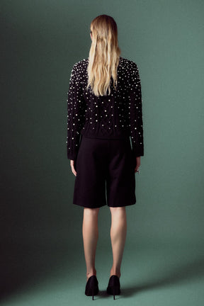 ENGLISH FACTORY - Pearl Cable Sweater - SWEATERS & KNITS available at Objectrare