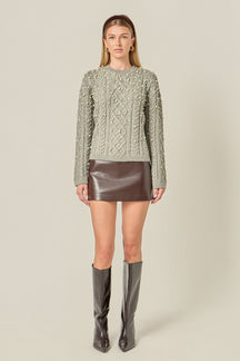 ENGLISH FACTORY - Pearl Cable Sweater - SWEATERS & KNITS available at Objectrare