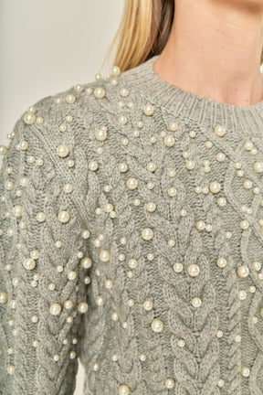 ENGLISH FACTORY - Pearl Cable Sweater - SWEATERS & KNITS available at Objectrare