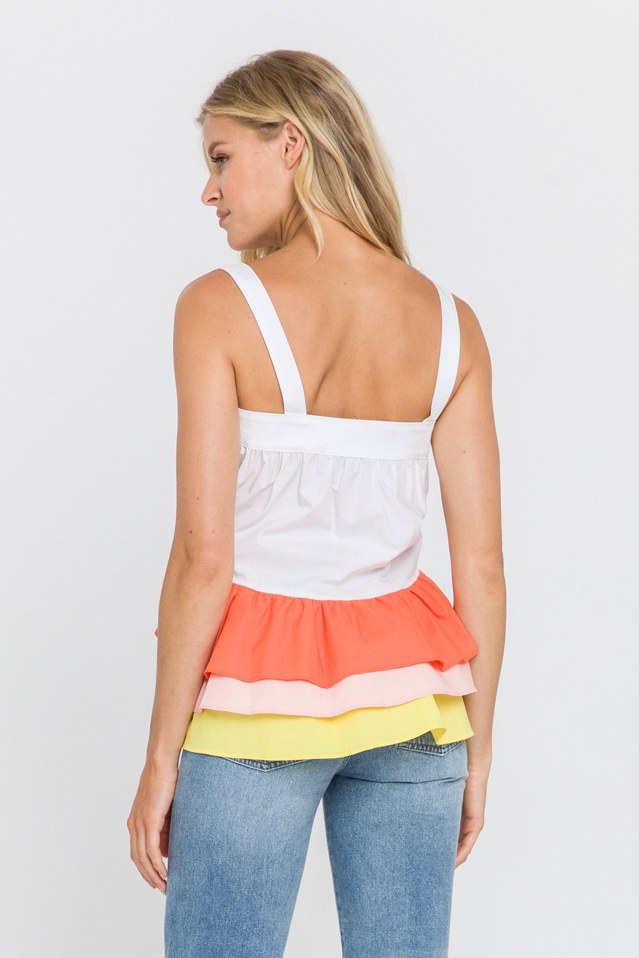 ENGLISH FACTORY - English Factory - Color Block 3 Tiers Top - TOPS available at Objectrare