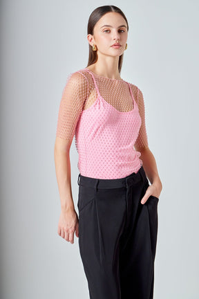 ENDLESS ROSE - Embellishment Short Sleeve Top - TOPS available at Objectrare