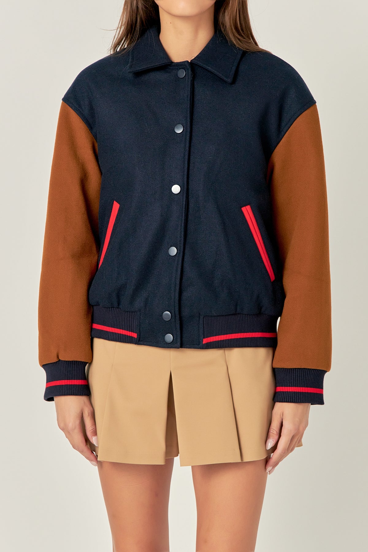 ENGLISH FACTORY - Colorblock Bomber Jacket - JACKETS available at Objectrare