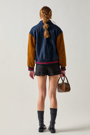 ENGLISH FACTORY - Colorblock Bomber Jacket - JACKETS available at Objectrare