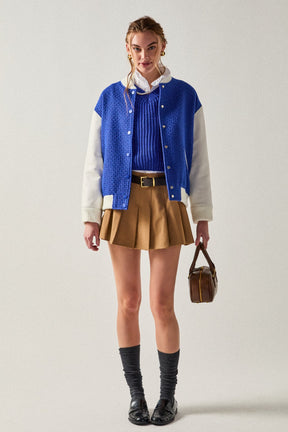 ENGLISH FACTORY - Tweed PU Bomber Jacket - JACKETS available at Objectrare