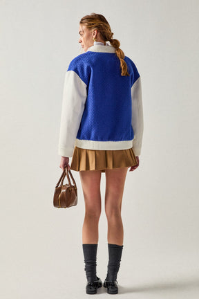 ENGLISH FACTORY - Tweed PU Bomber Jacket - JACKETS available at Objectrare